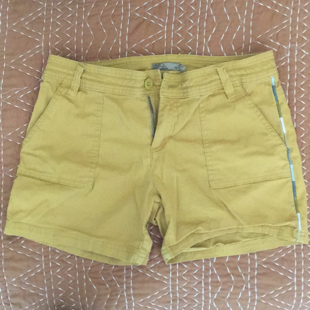 Mustard yellow Prana shorts